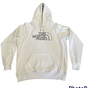 White North Face Hoodie Size: M